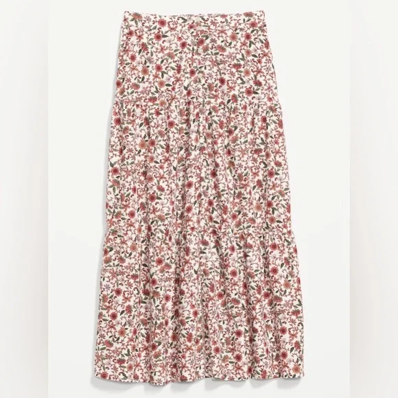 NWT! Floral-Print Tiered Button-Front Maxi Skirt for Women - Size 2X - Picture 4 of 9